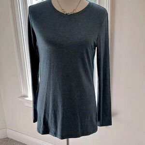 Tommy John Lg Sleeve Heather Blue Tee, NWOT, Medium, Cotton/Modal/Spandex Blend